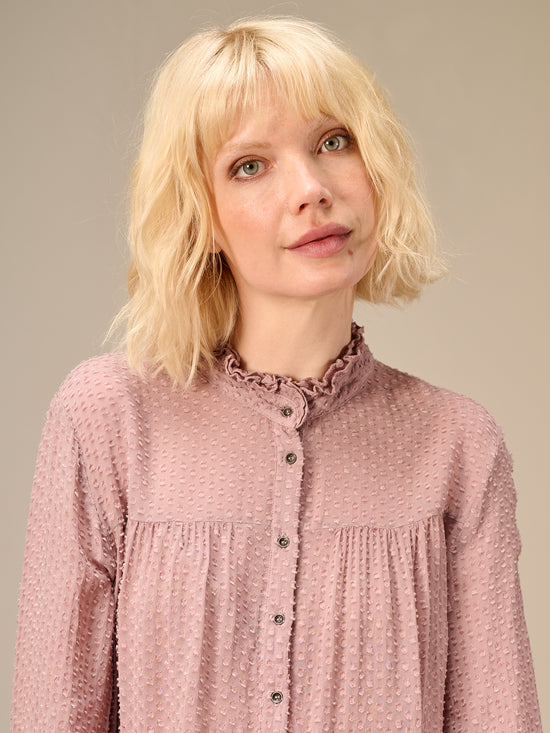 Blouse with ruffle detail