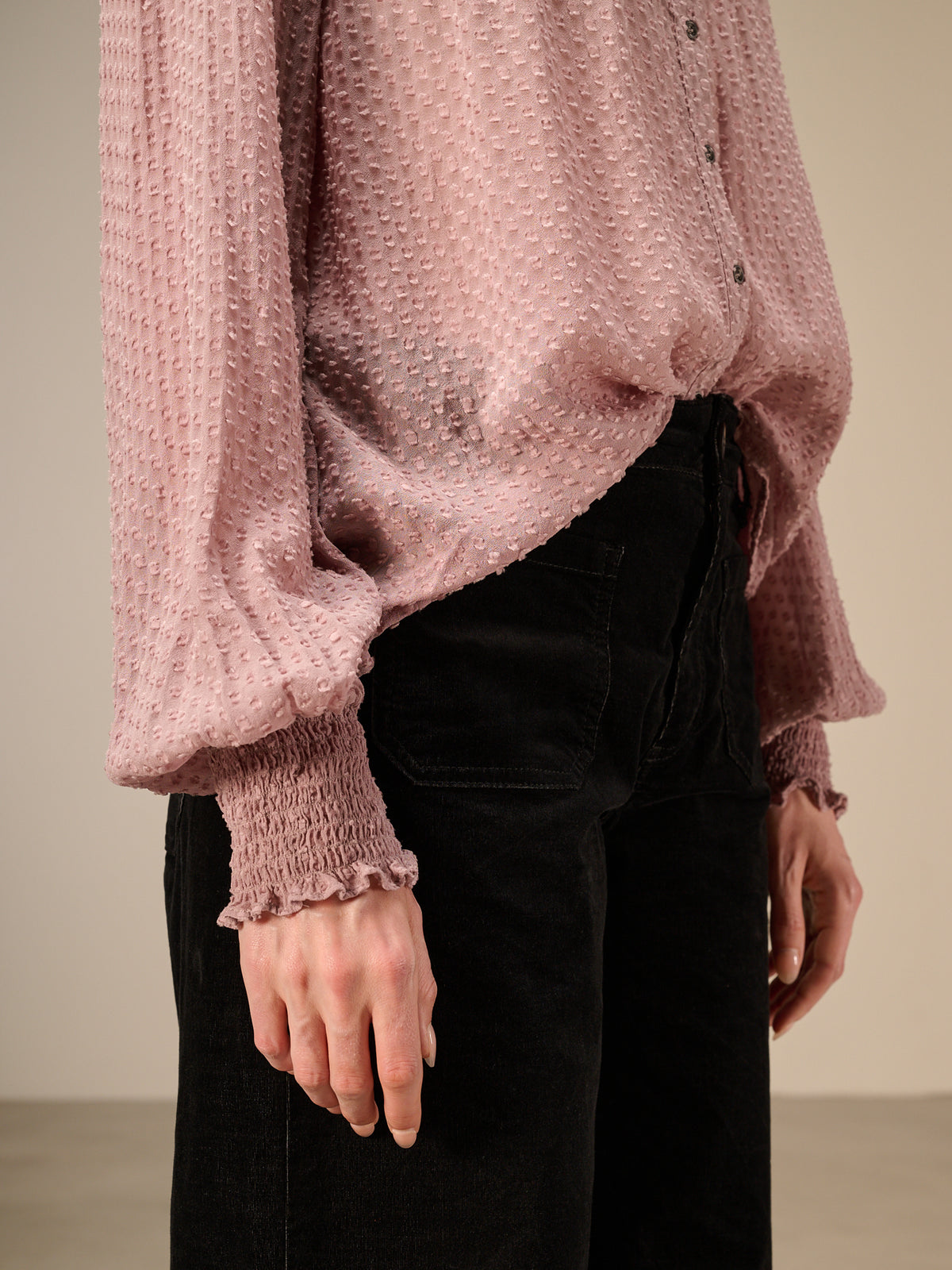 Blouse with ruffle detail