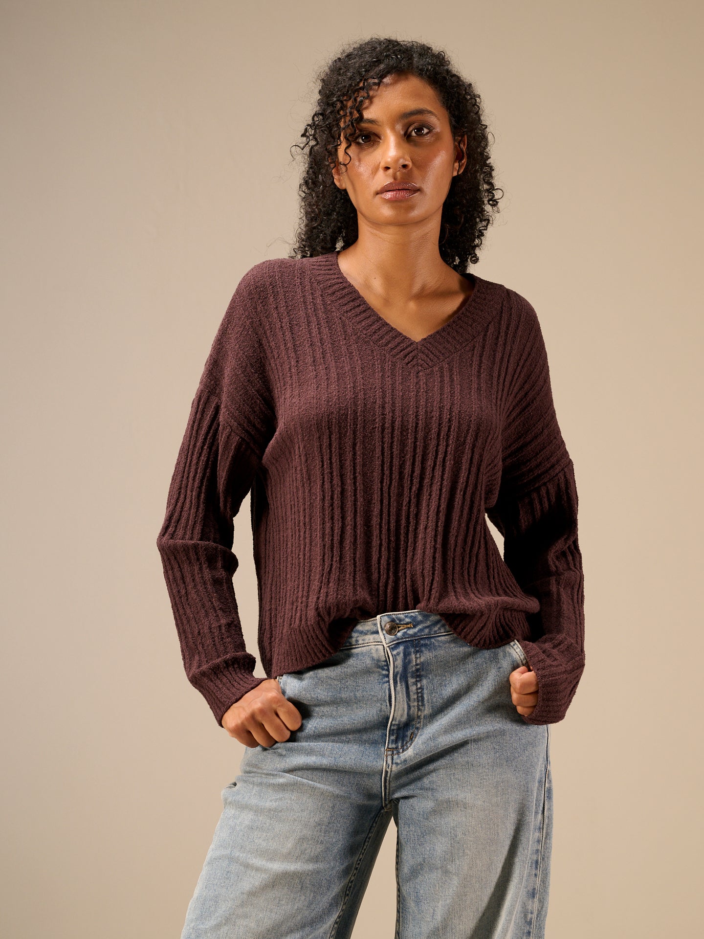 Pullover mit V-Ausschnitt