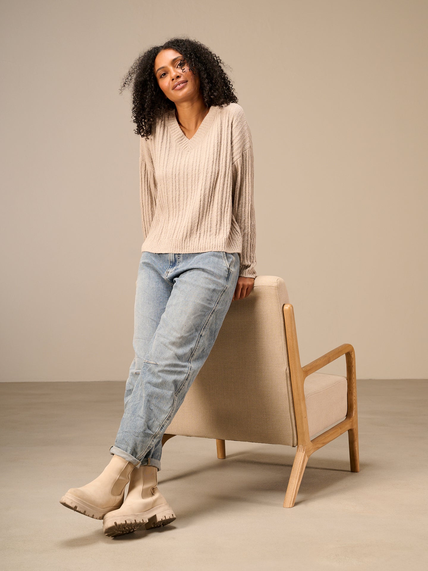 Pullover mit V-Ausschnitt