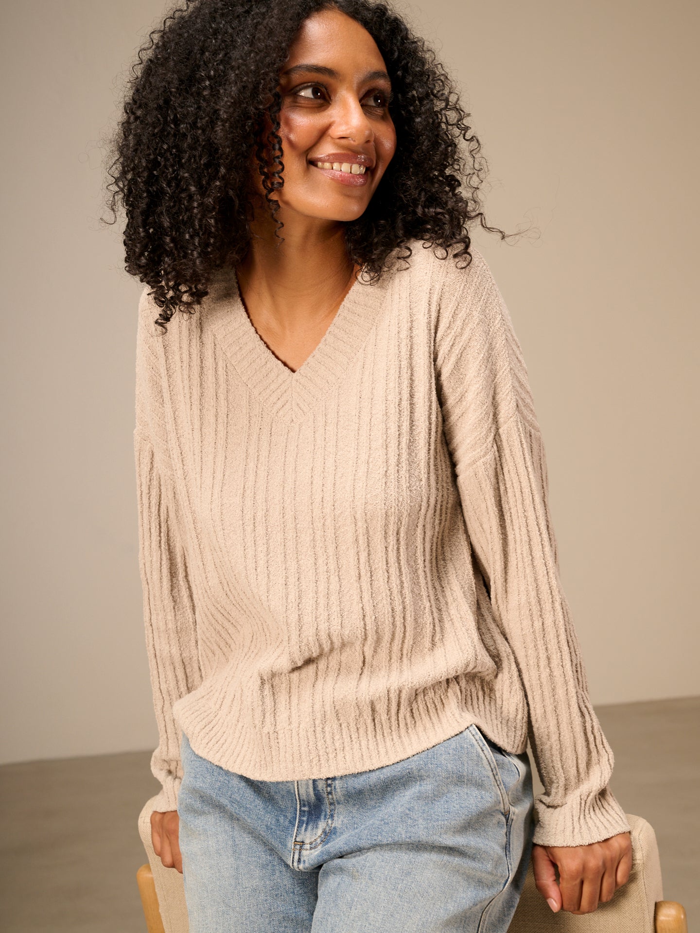 Pullover mit V-Ausschnitt
