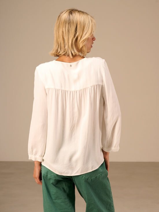 Bluse einfarbig