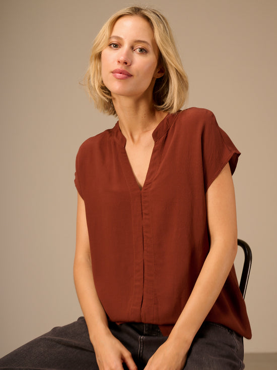Bluse einfarbig