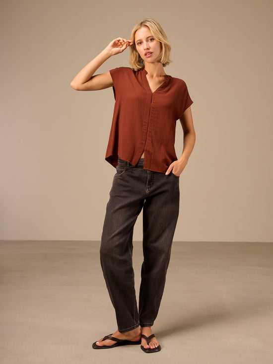 Bluse einfarbig