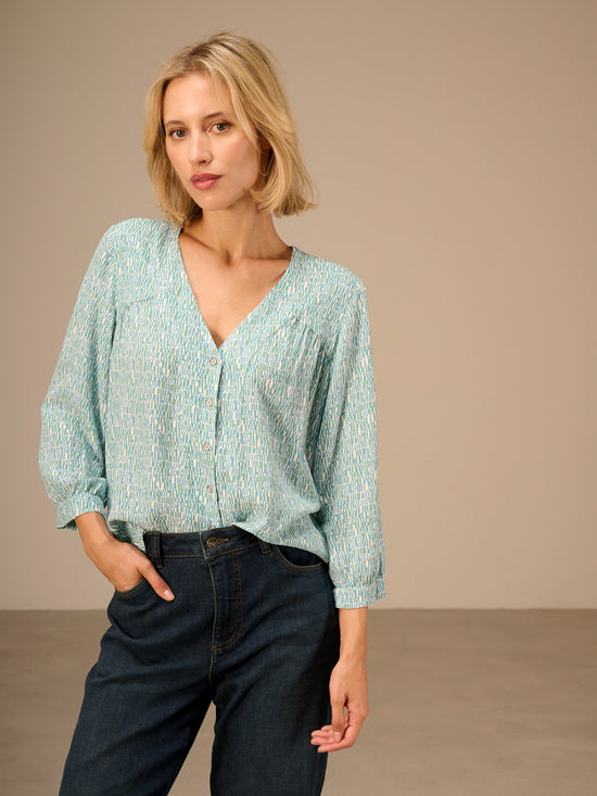Blusa con scollo a V