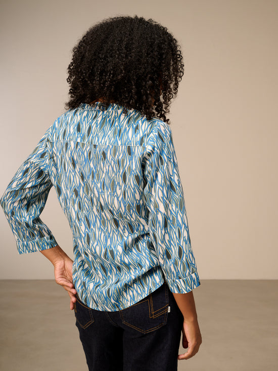 Bluse mit Stehkragen