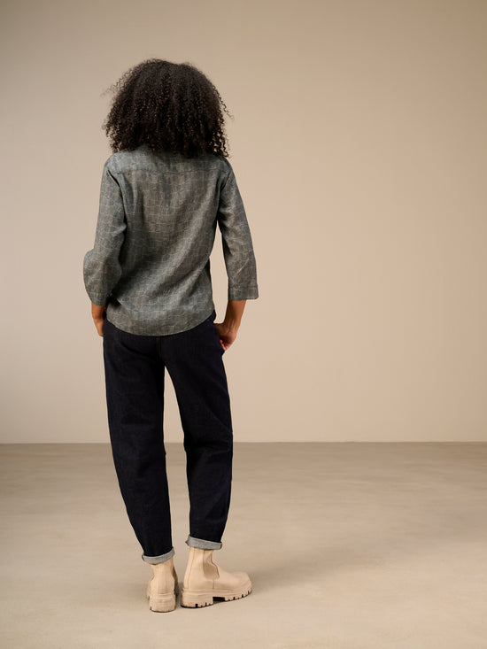 Bluse mit Stehkragen