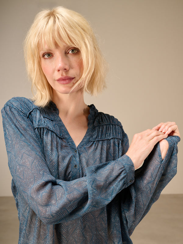 blouse avec détails à volants