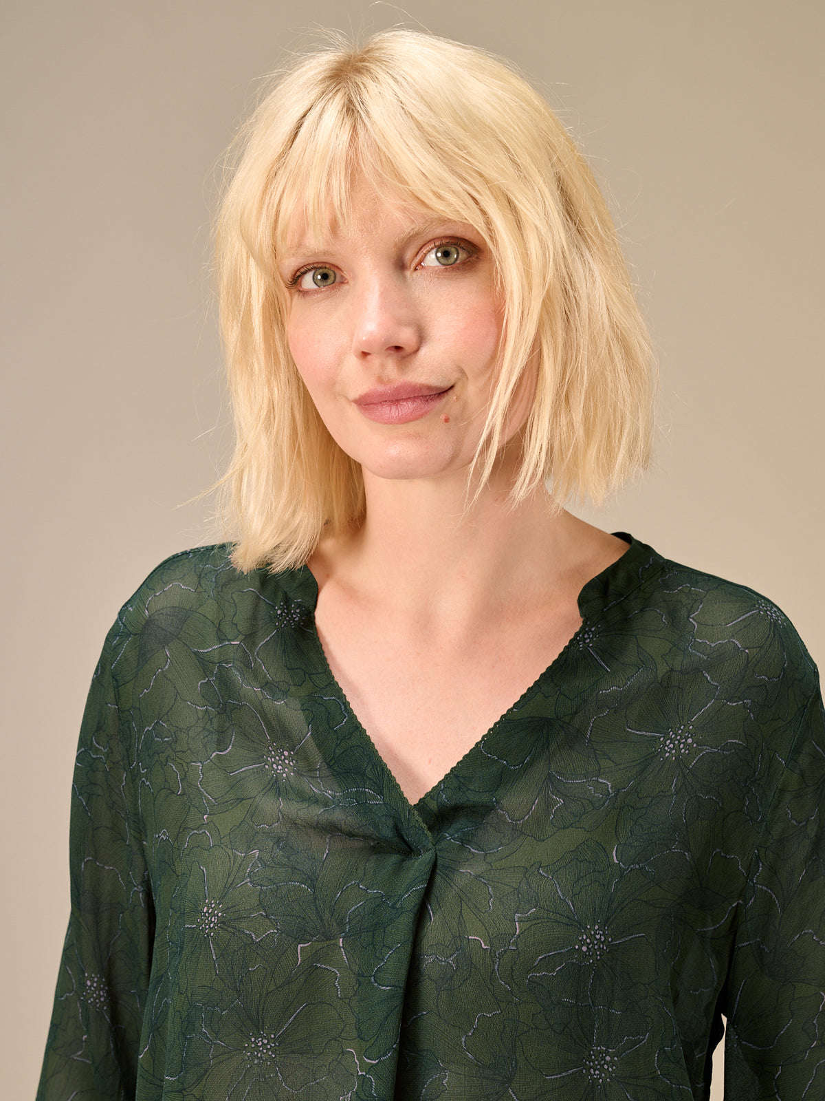 V-neck blouse