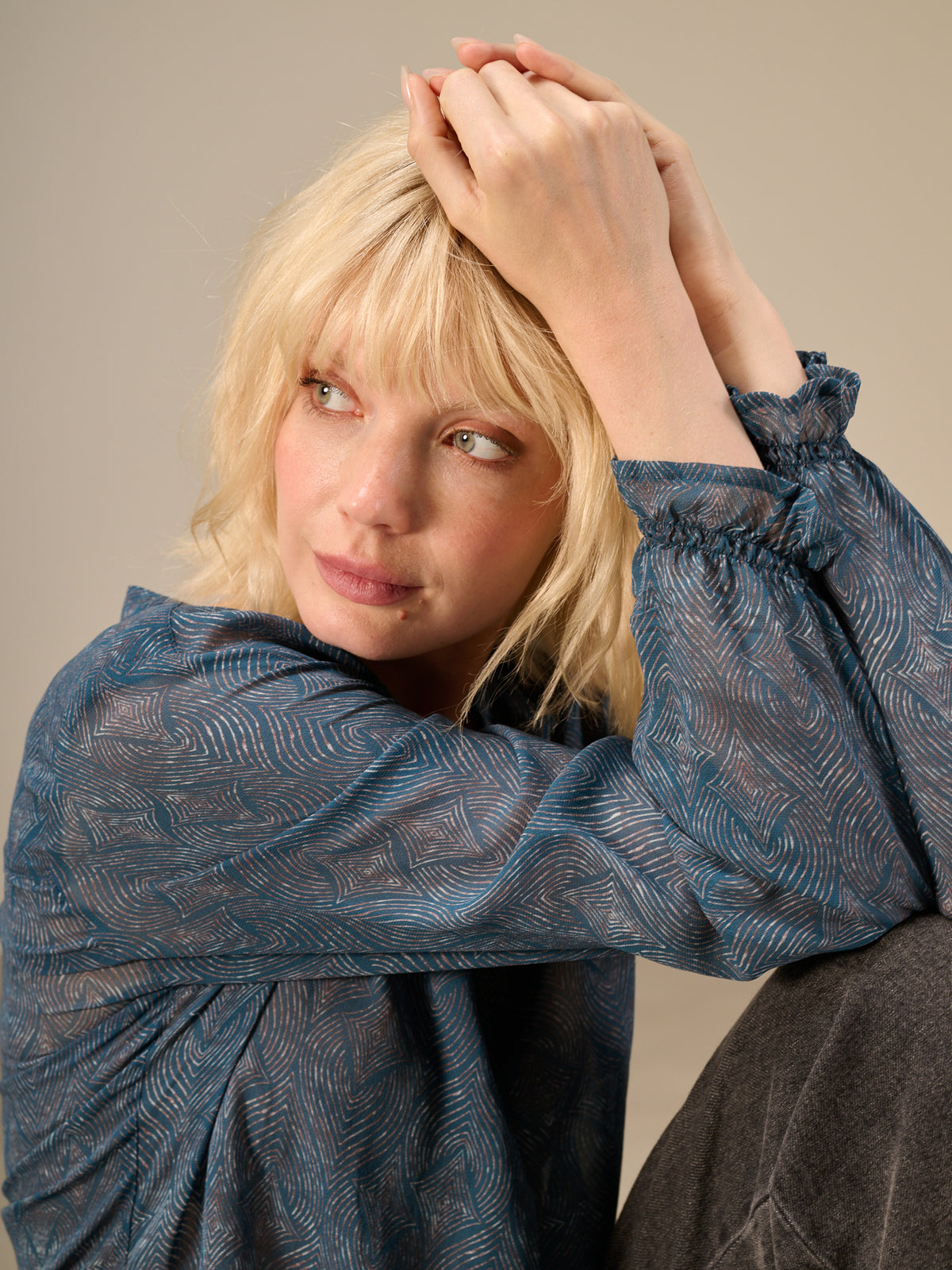 V-neck blouse