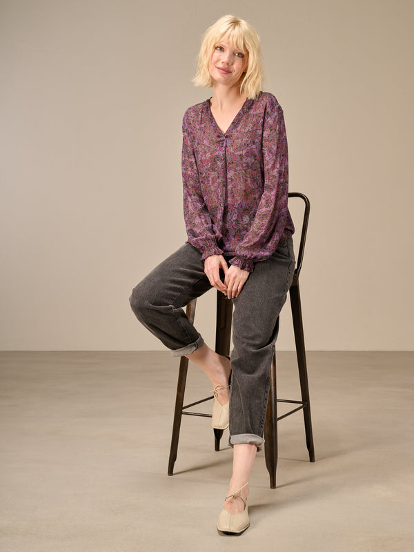 V-neck blouse