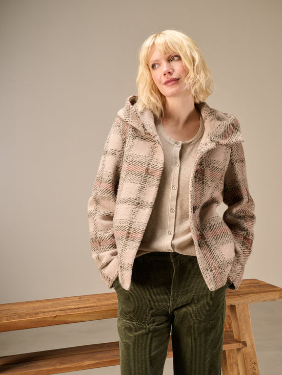 veste avec motif à carreaux