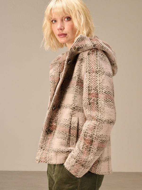 veste avec motif à carreaux