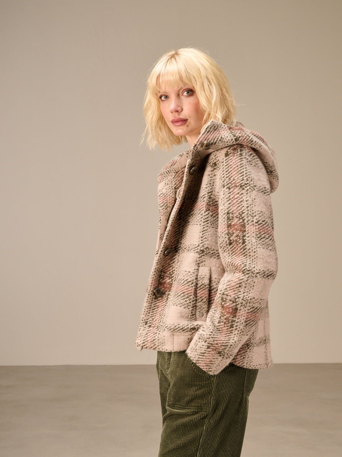 veste avec motif à carreaux