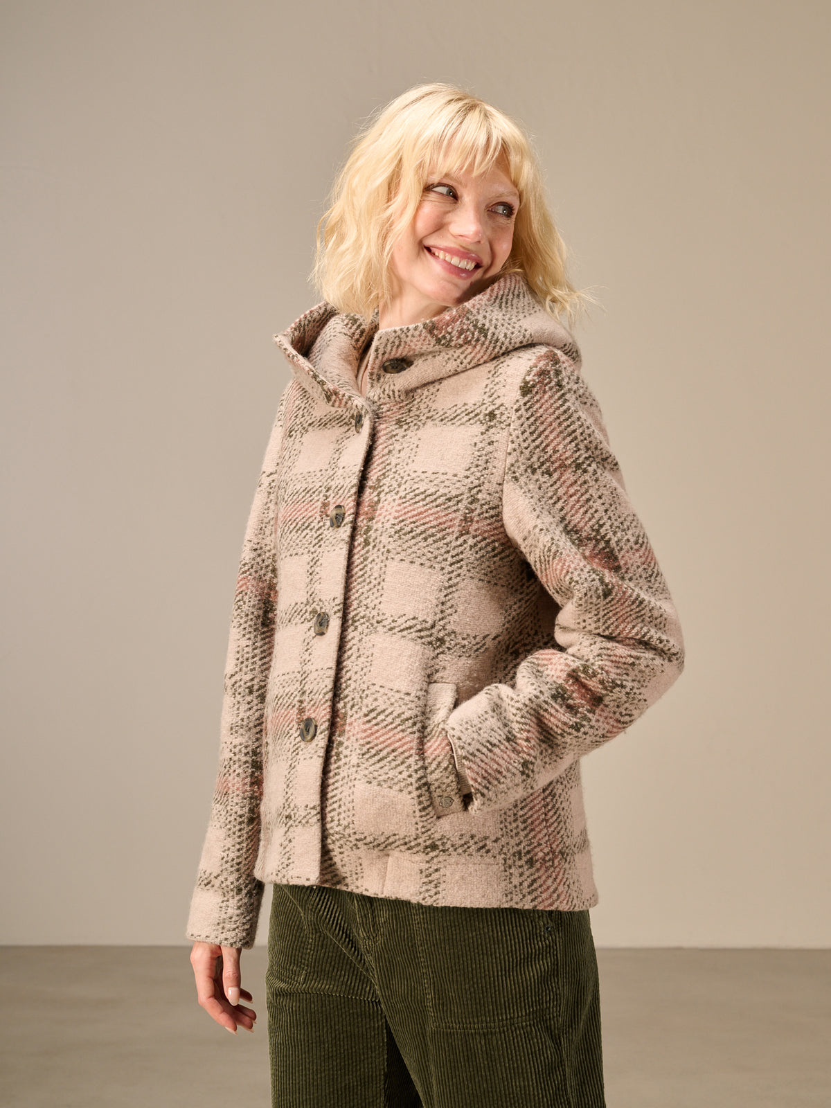 veste avec motif à carreaux