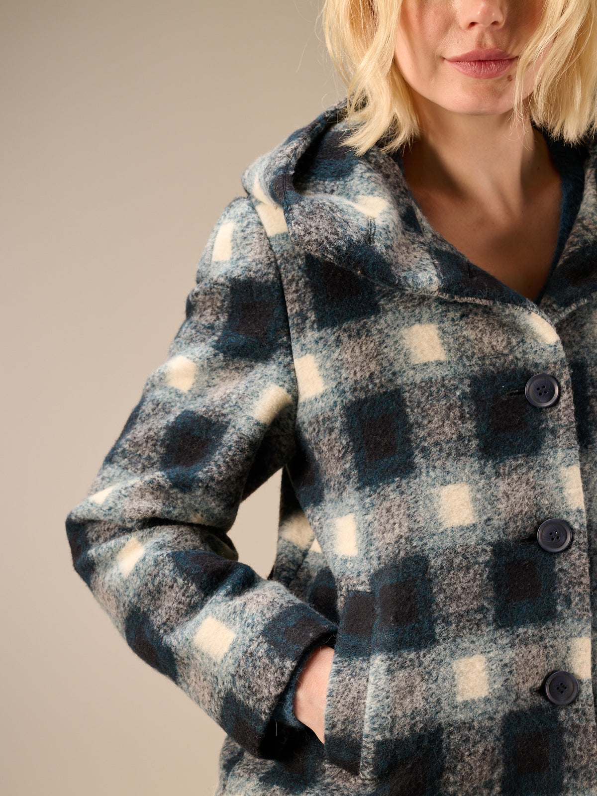 veste avec motif à carreaux
