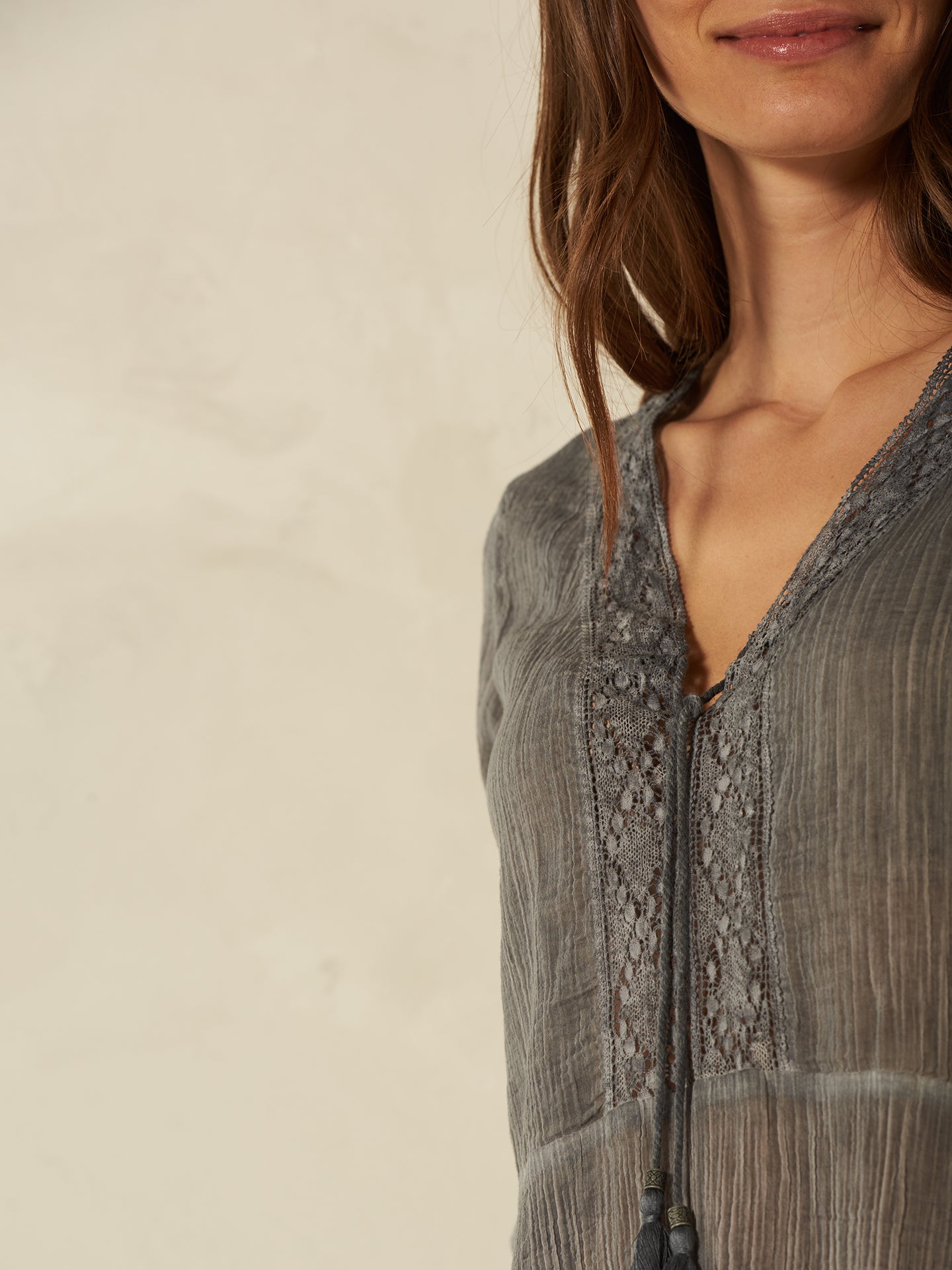 blouse à volants