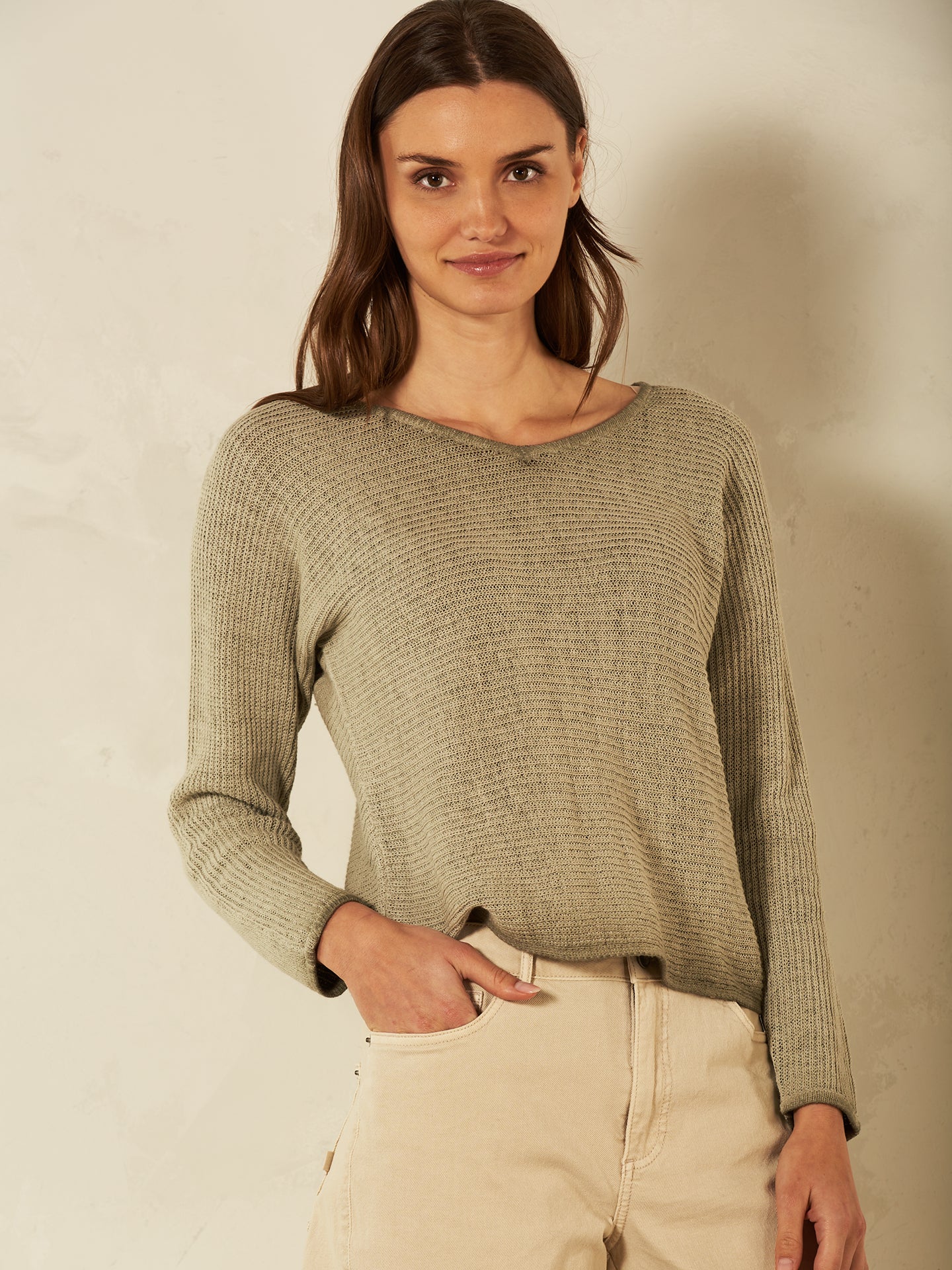 Maglione con scollo a V