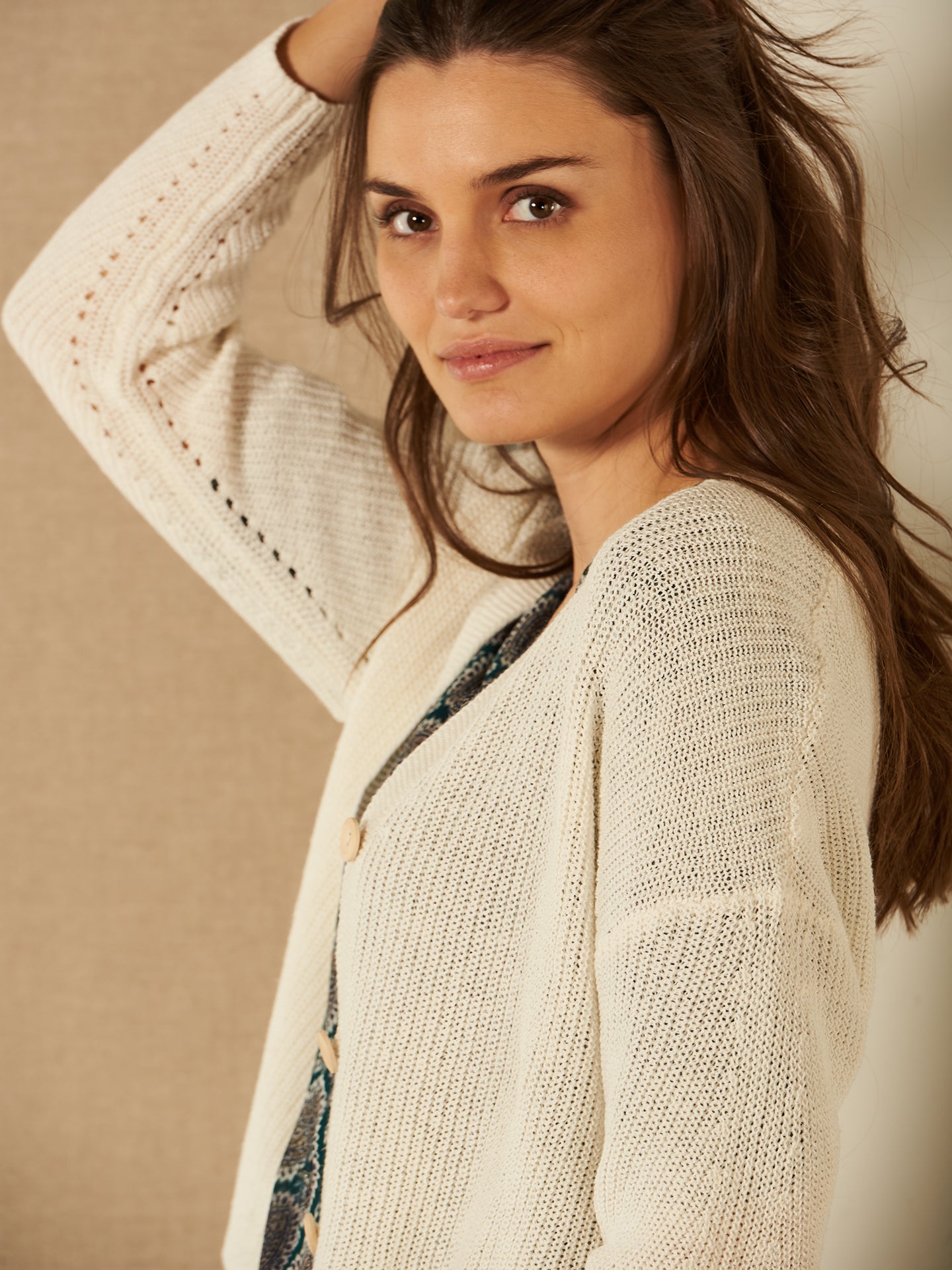 V-neck cardigan