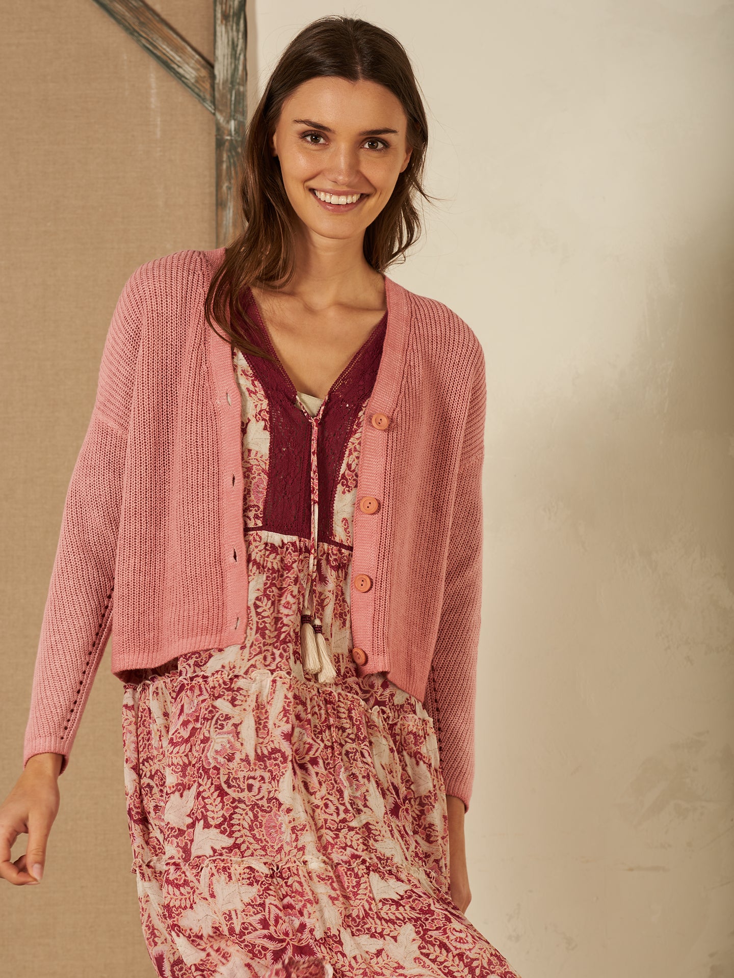 V-neck cardigan