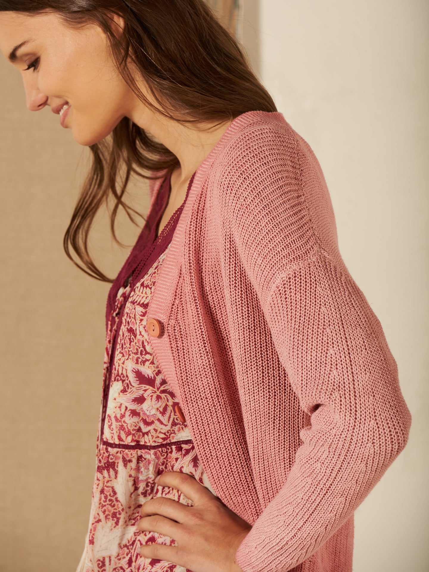 V-neck cardigan