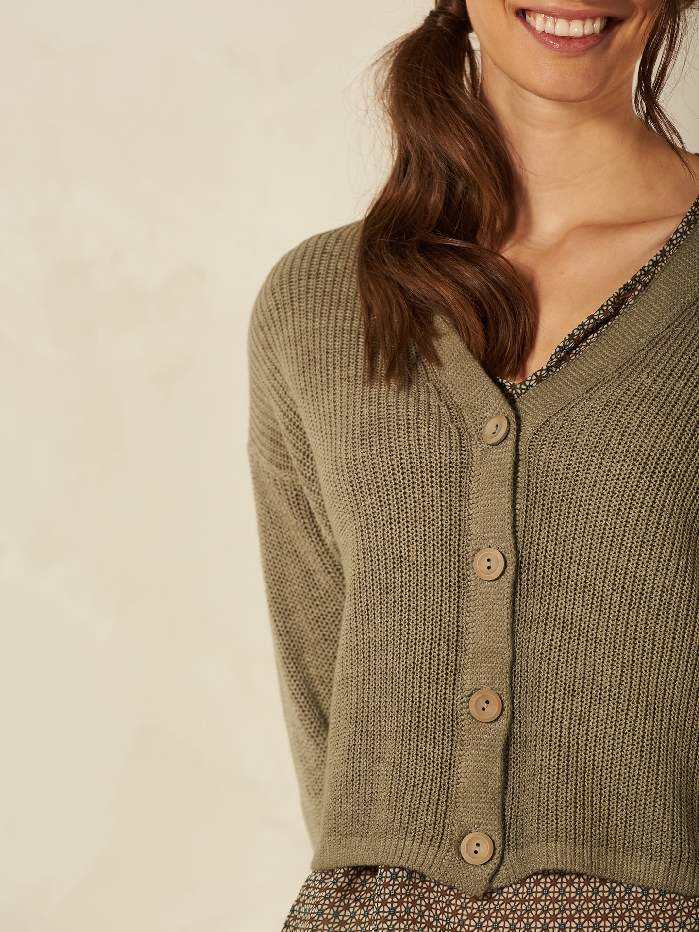 V-neck cardigan