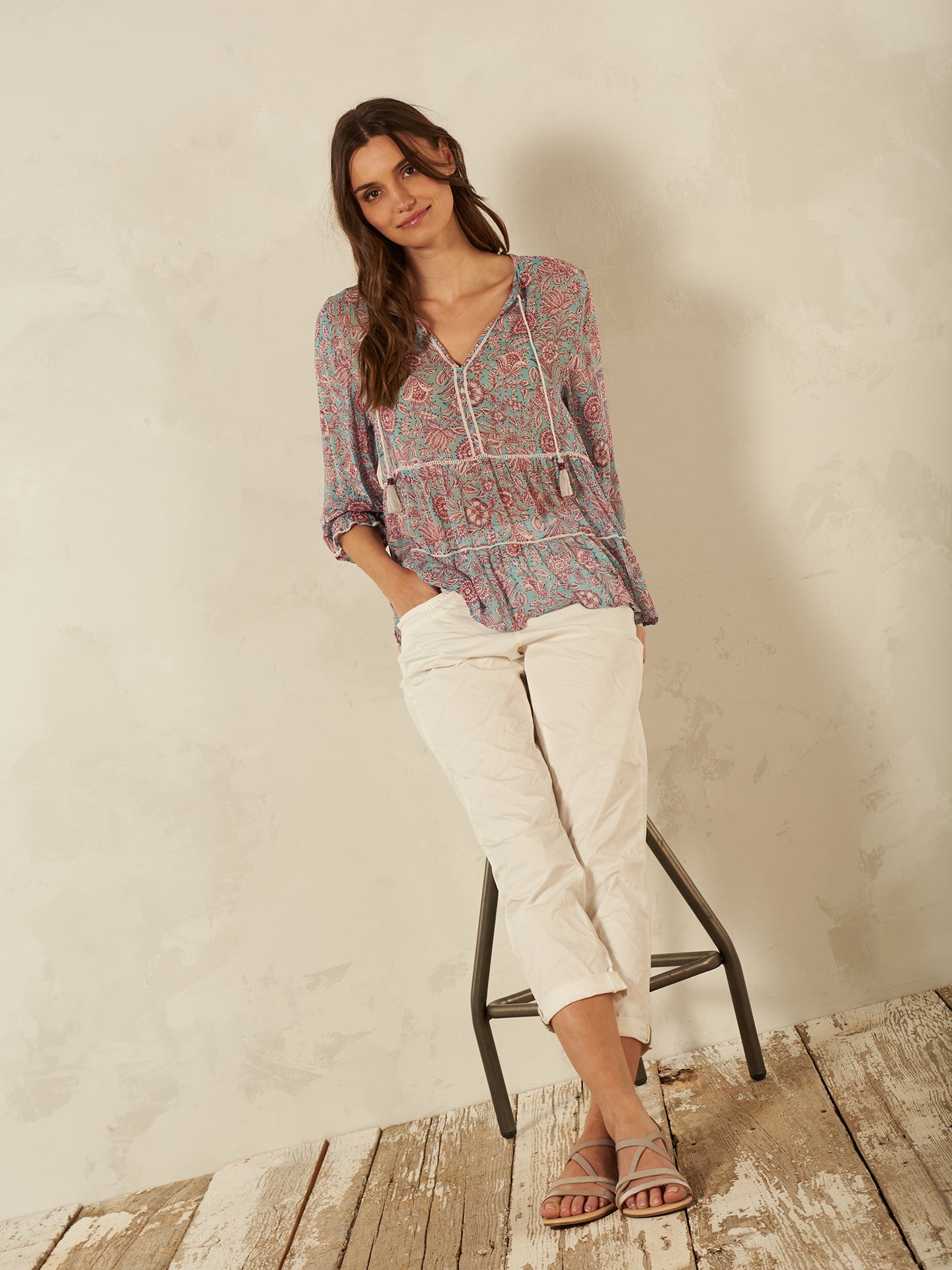 Blusa con volant