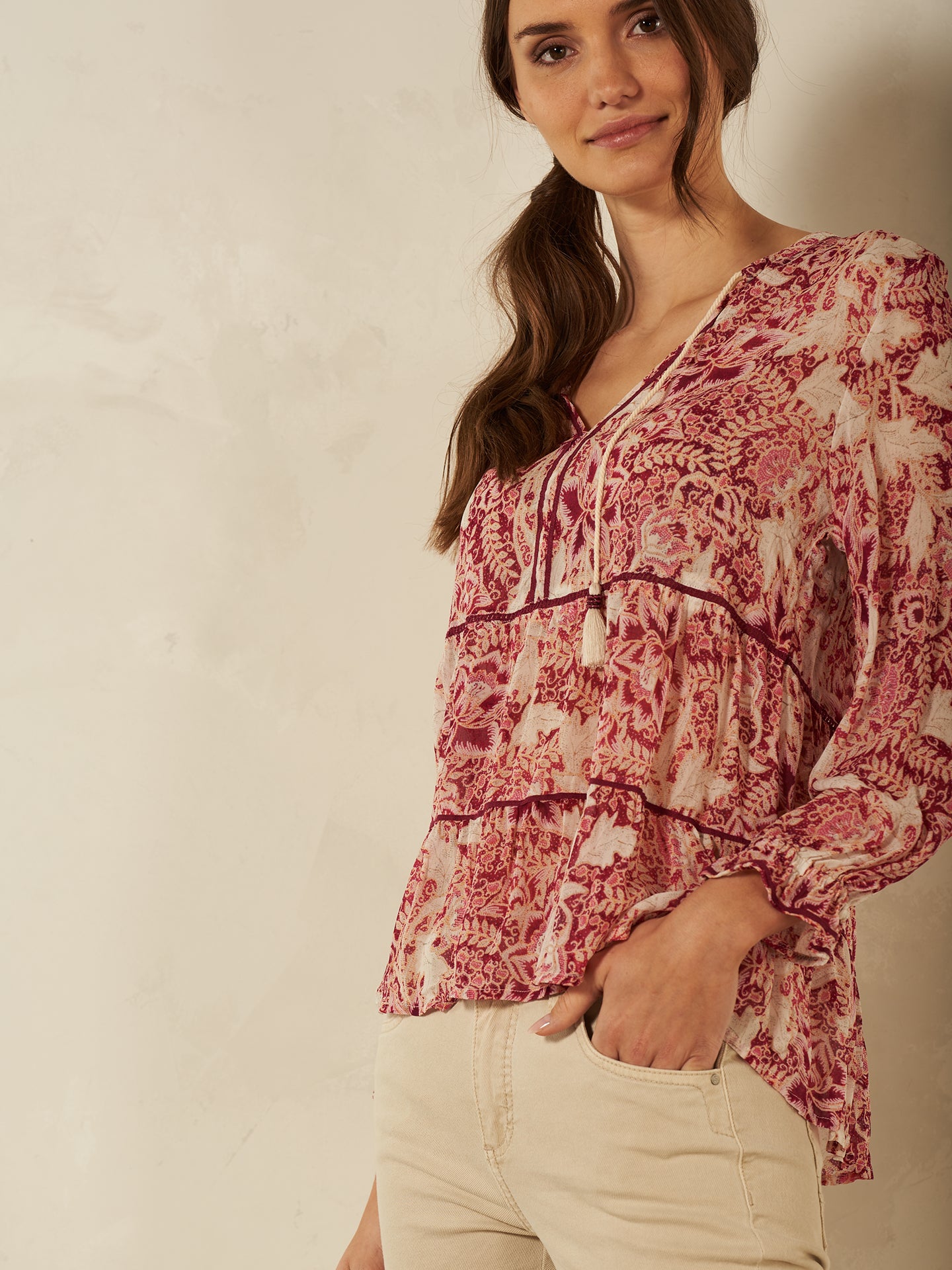 Blusa con volant