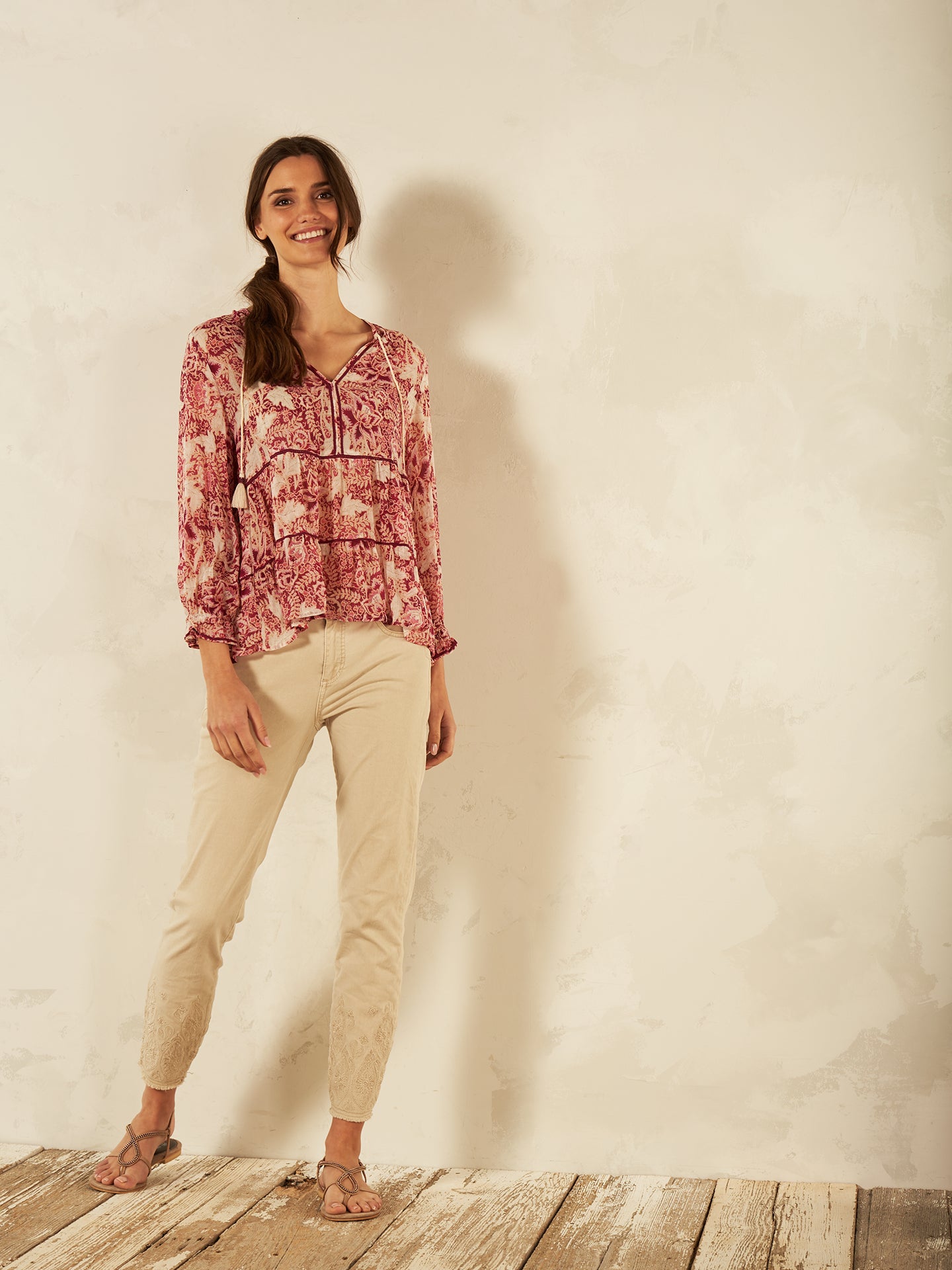 Blusa con volant