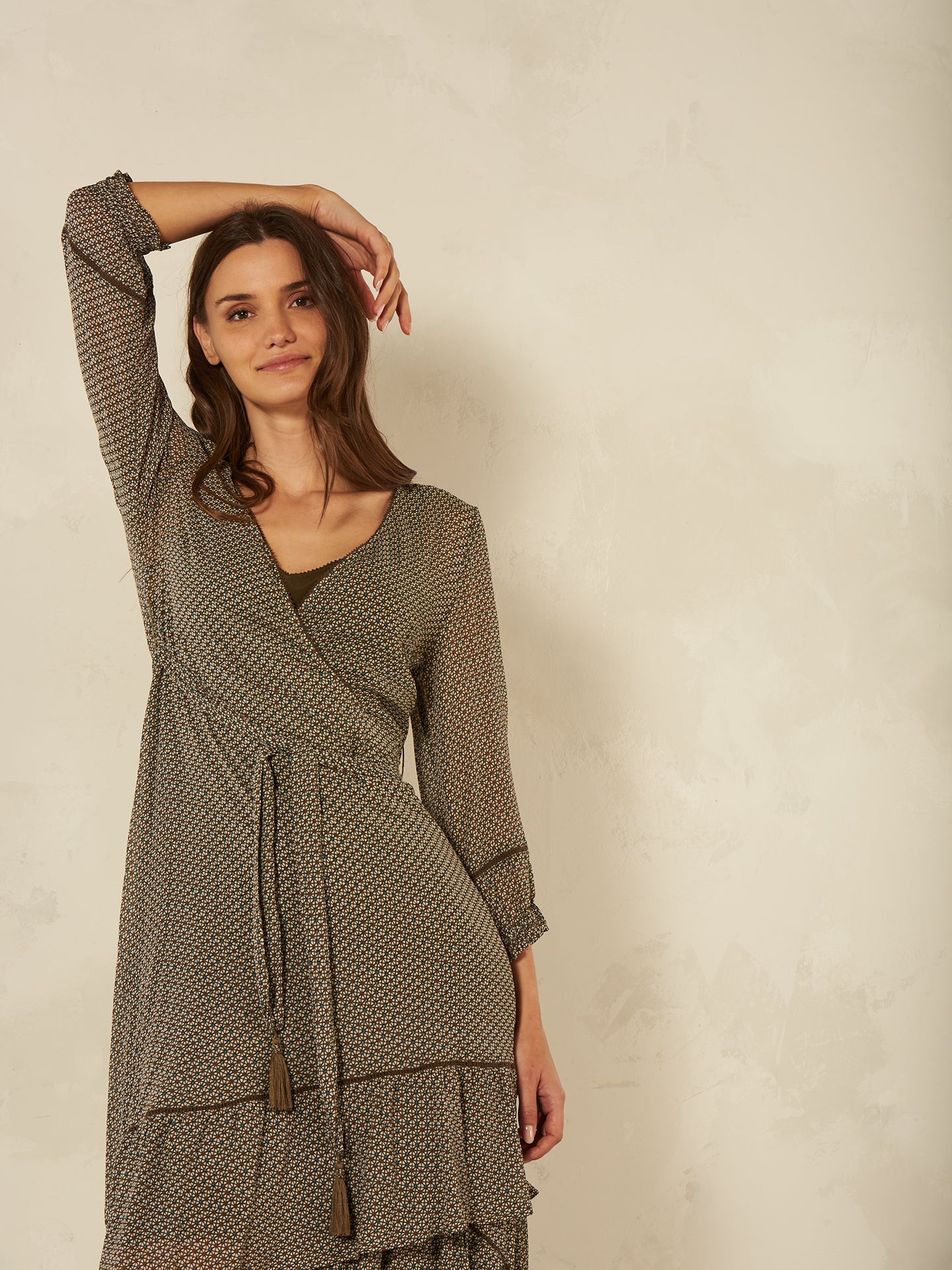 Kleid mit Volant