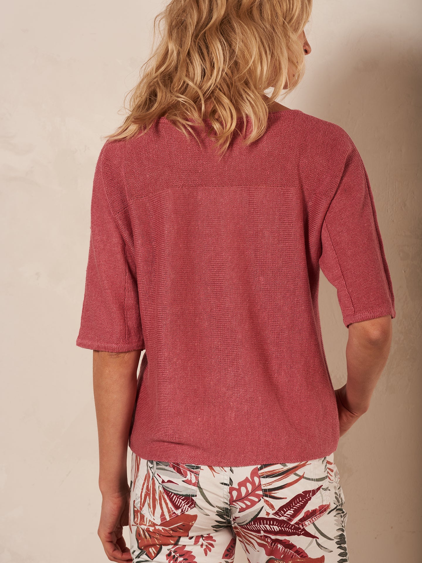 Strickpullover mit Leinen