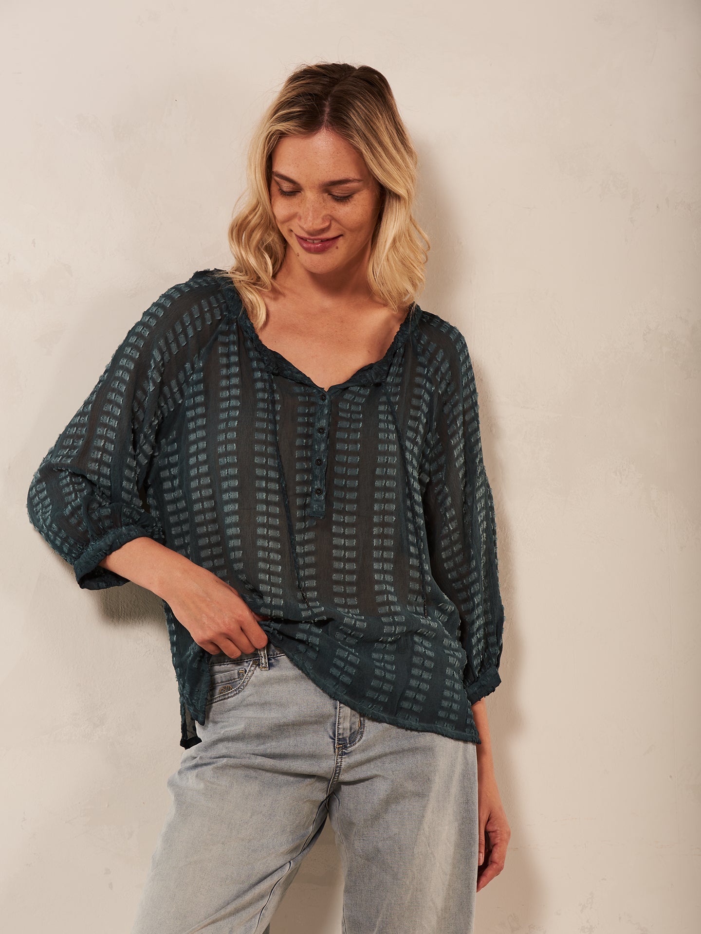 Bluse einfarbig