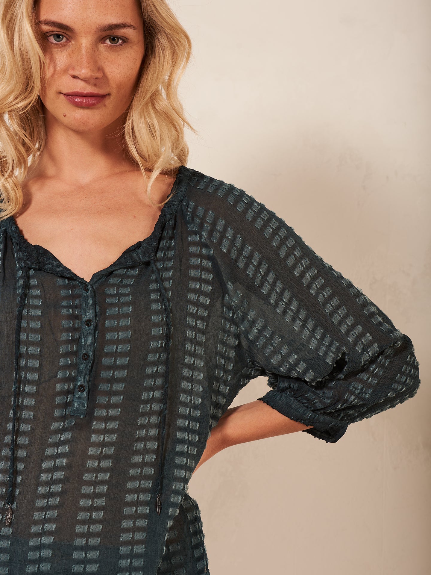 Bluse einfarbig