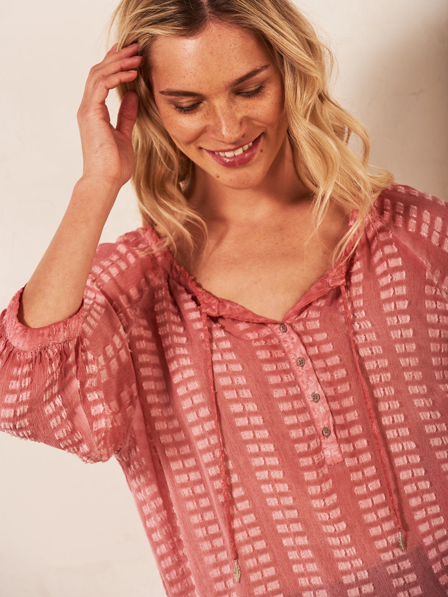 Bluse einfarbig