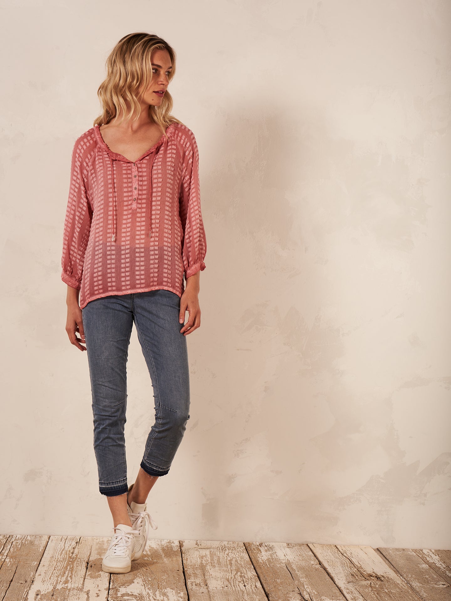 Bluse einfarbig