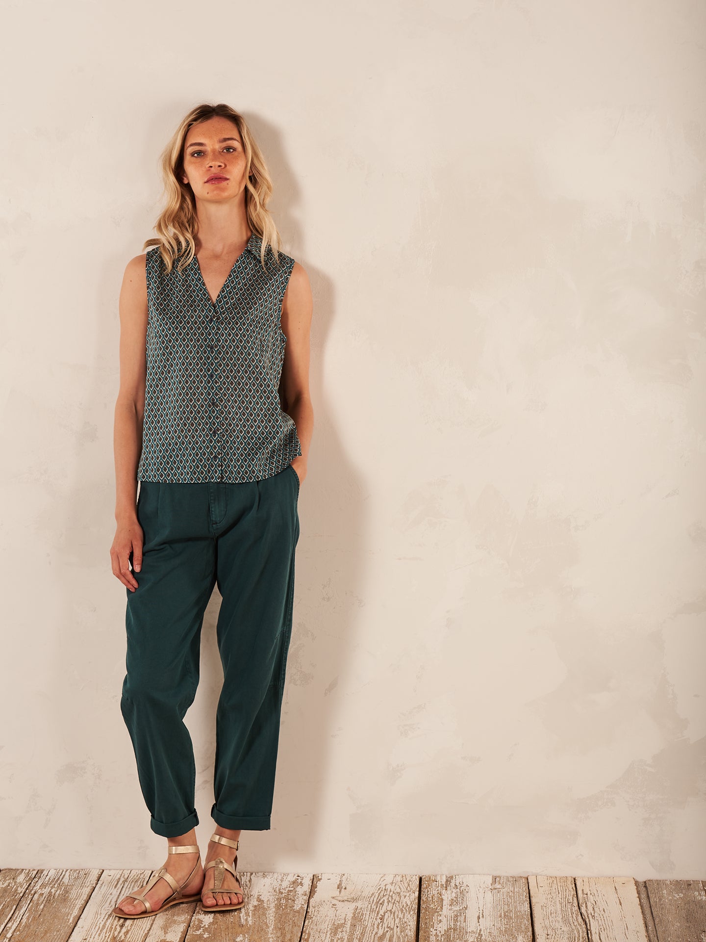 Bluse mit Reverskragen