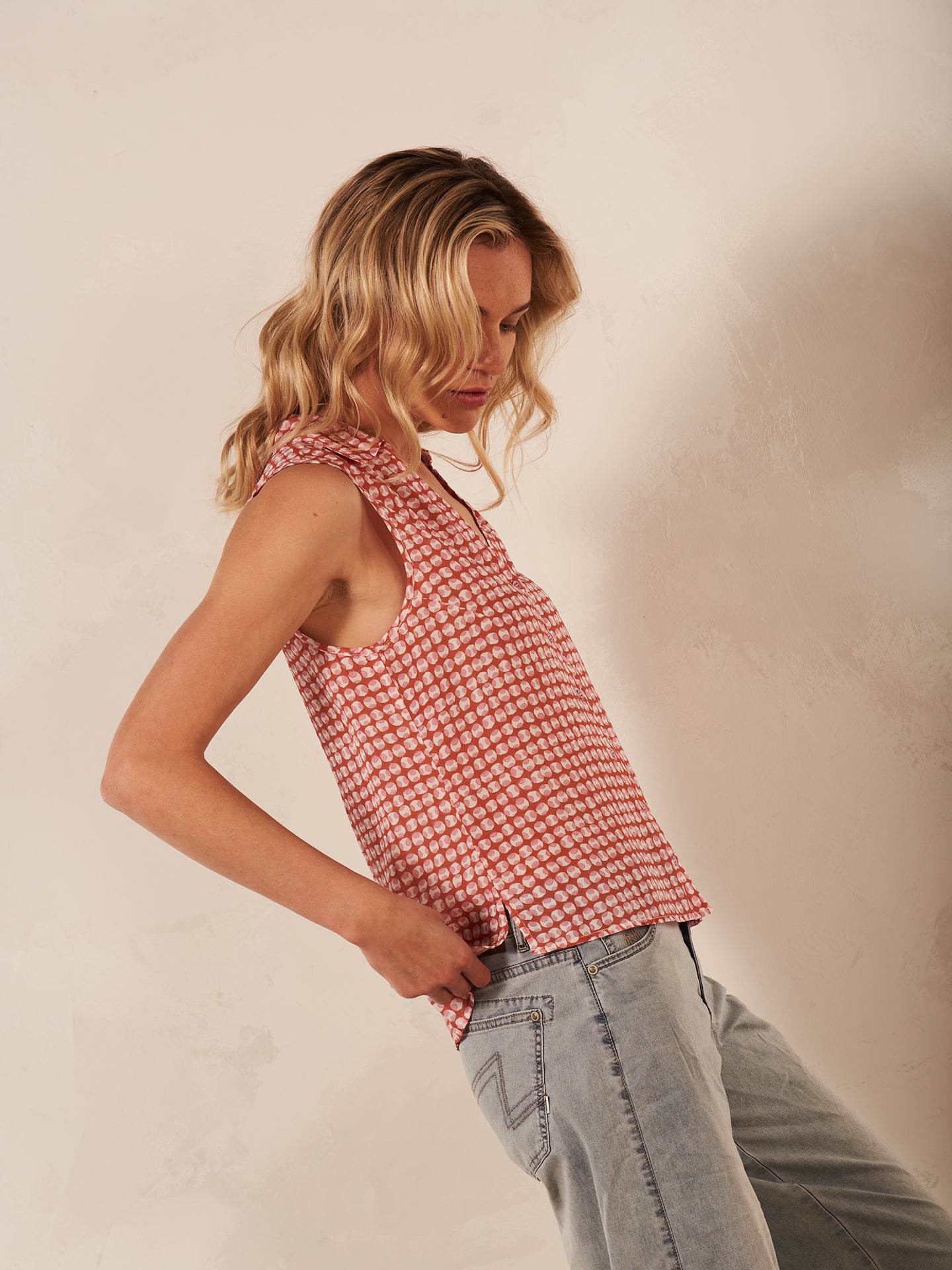 Bluse mit Reverskragen