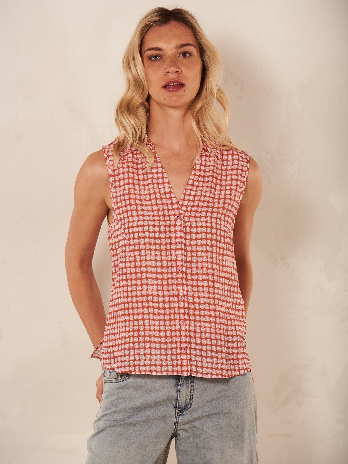 Bluse mit Reverskragen