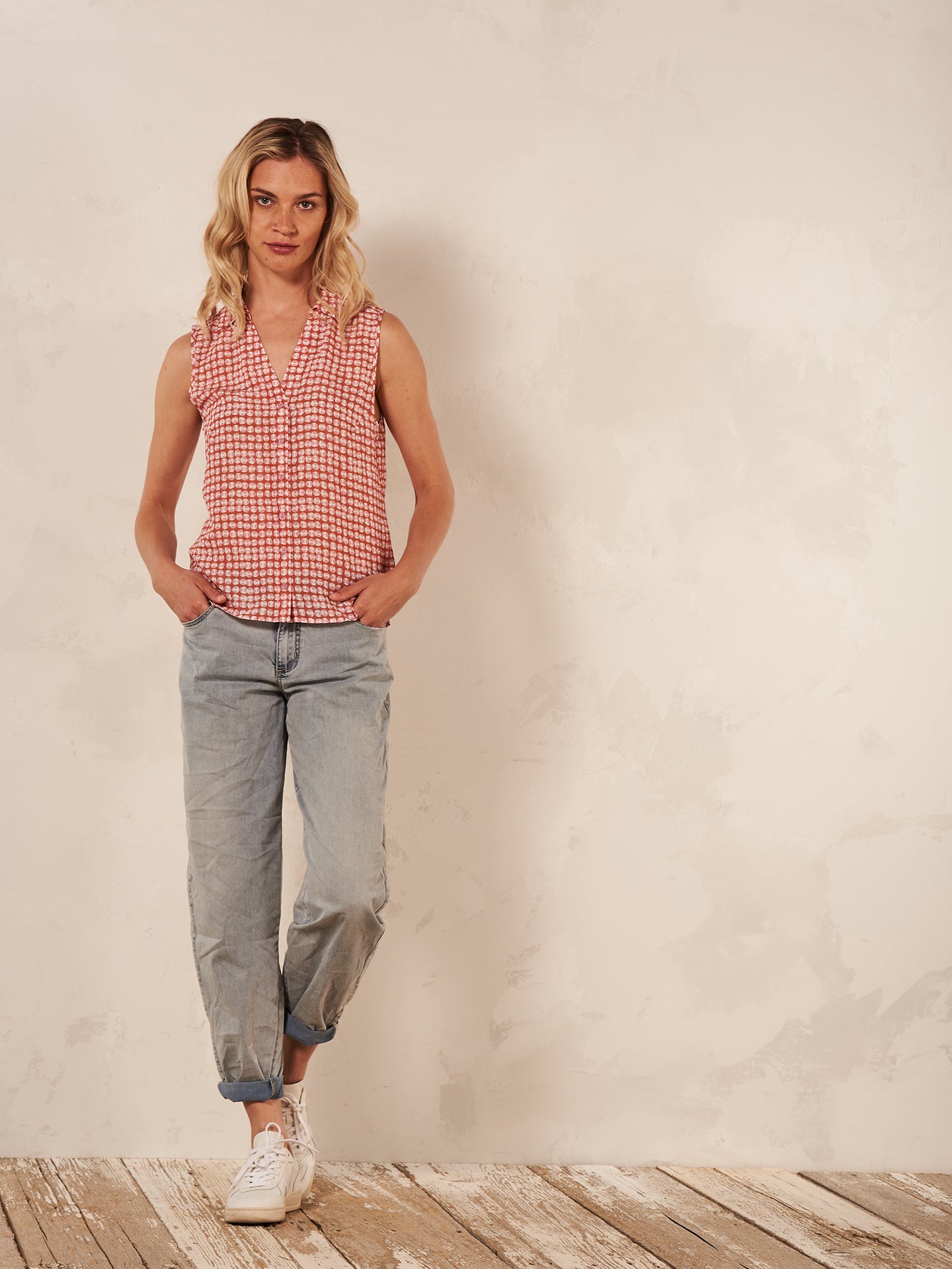 Bluse mit Reverskragen