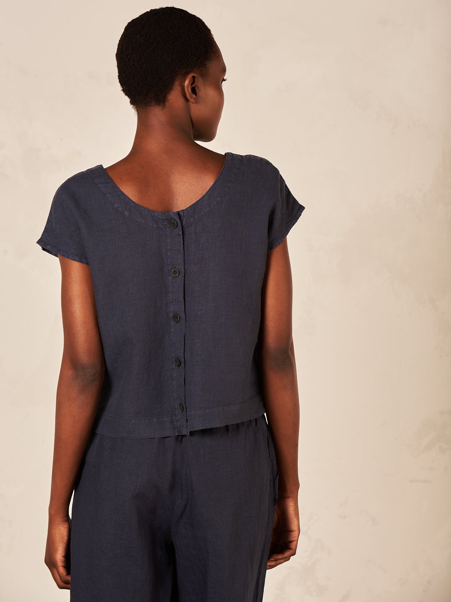 Bluse mit Leinen