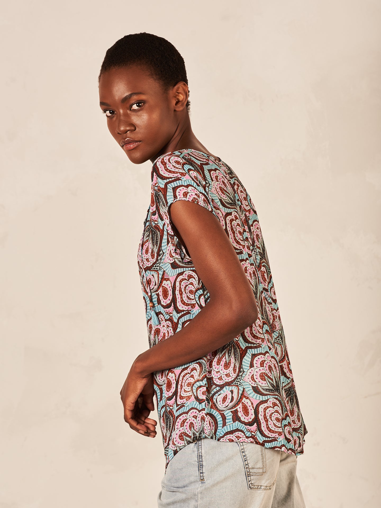 Bluse mit Druck