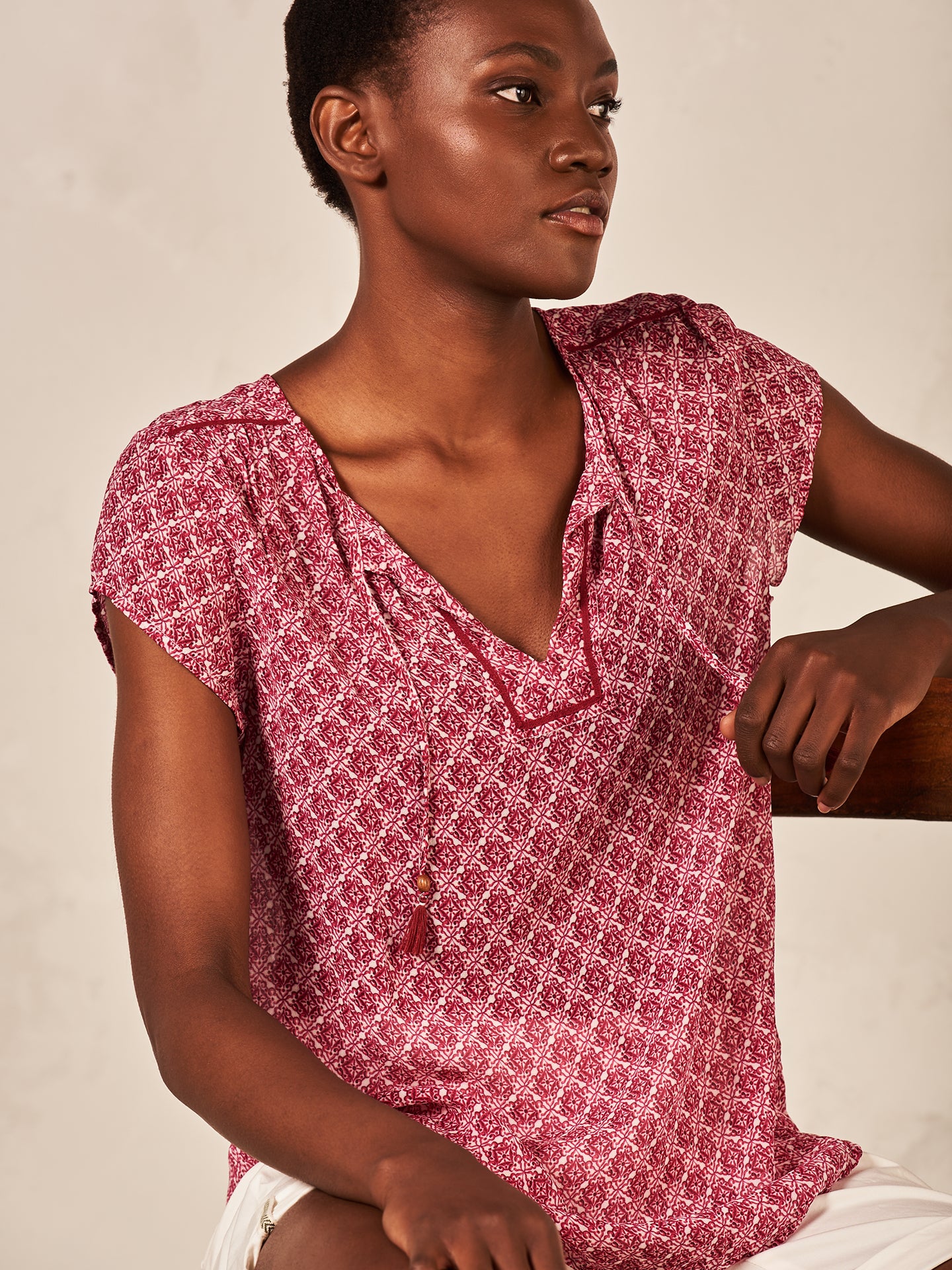 Bluse mit Druck
