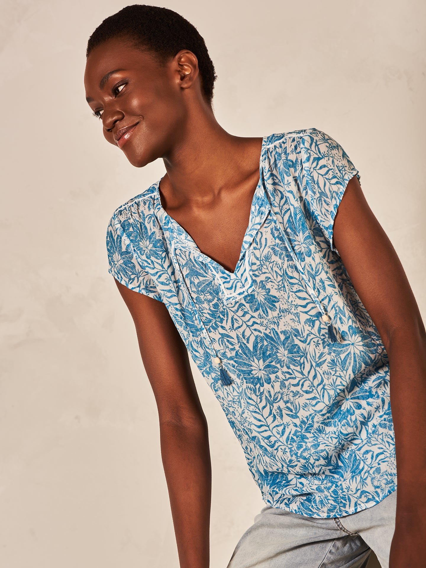 Bluse mit Druck