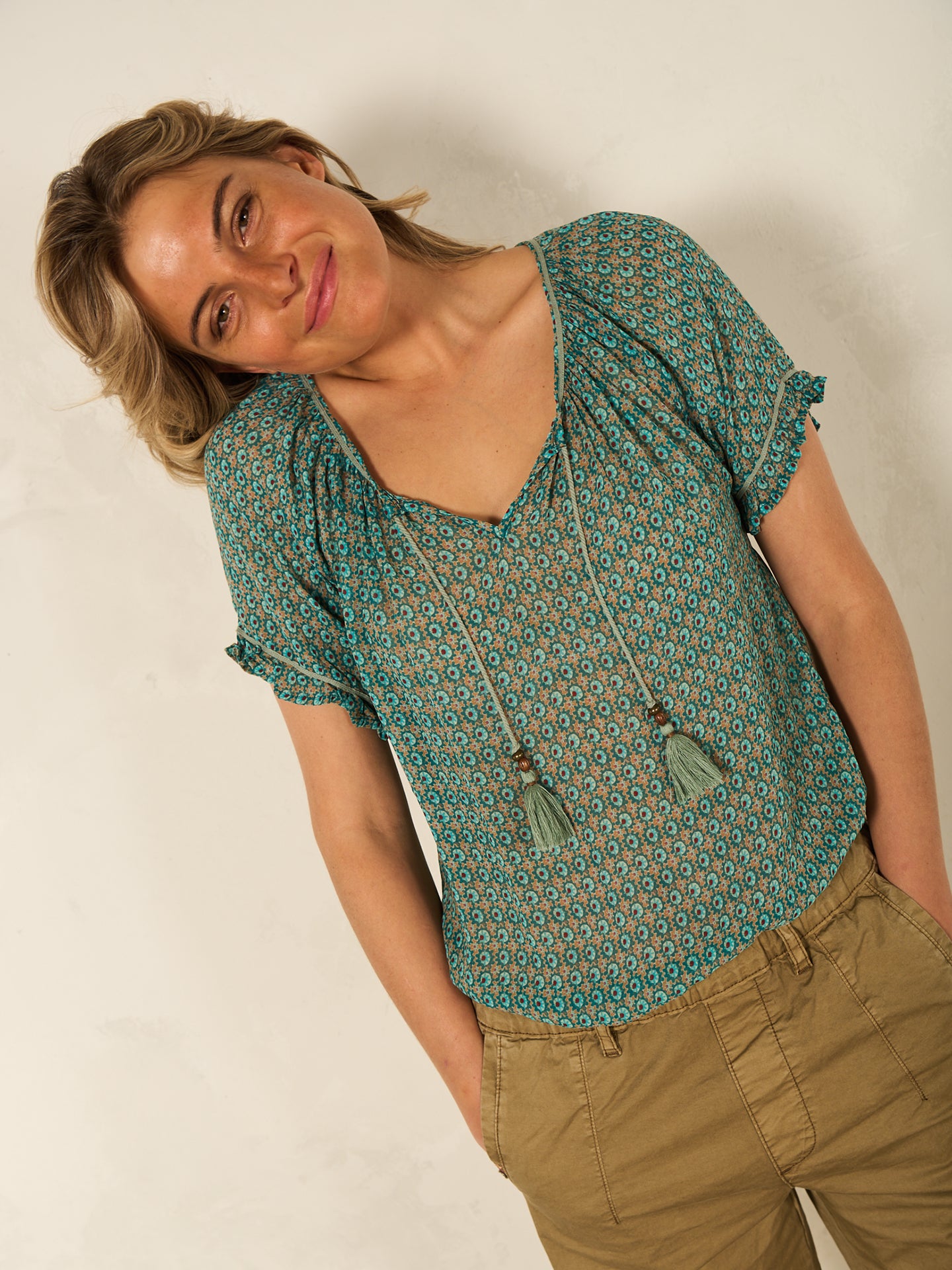 Bluse mit Rüschendetail