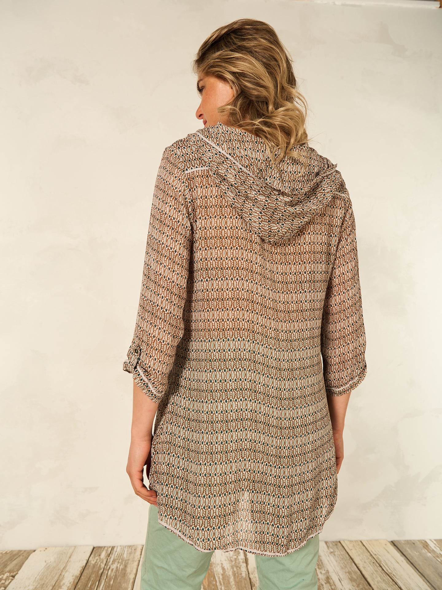 Bluse mit Kapuze