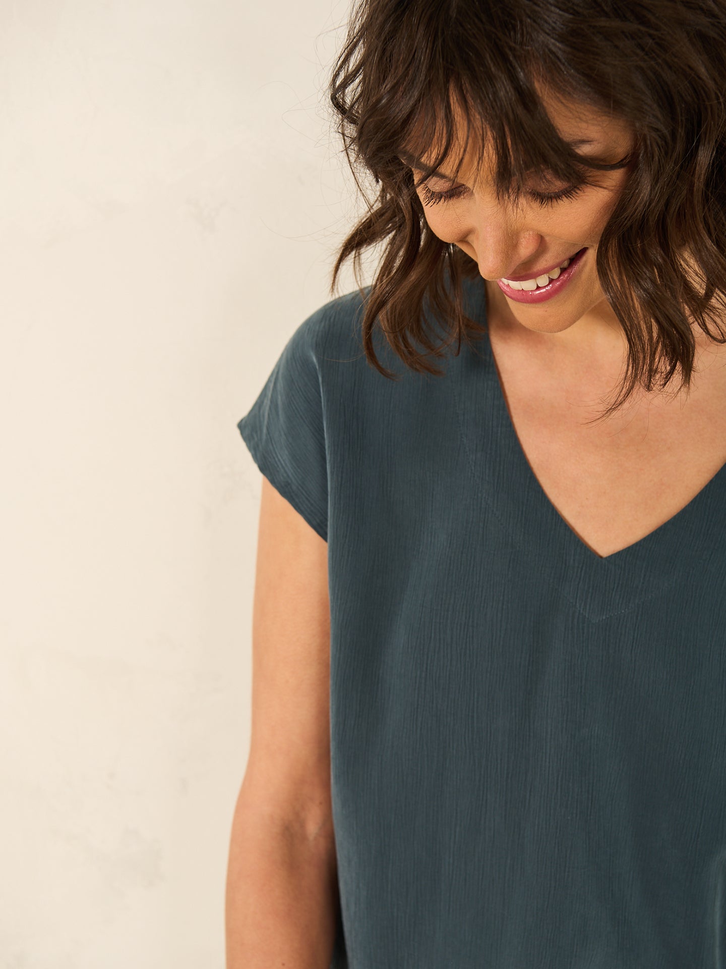Blusa con scollo a V