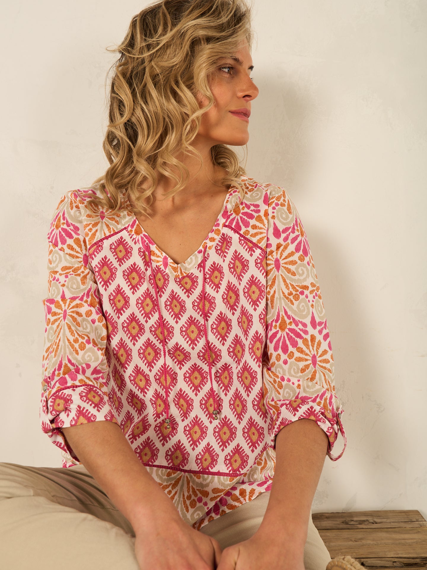 blouse avec col en V