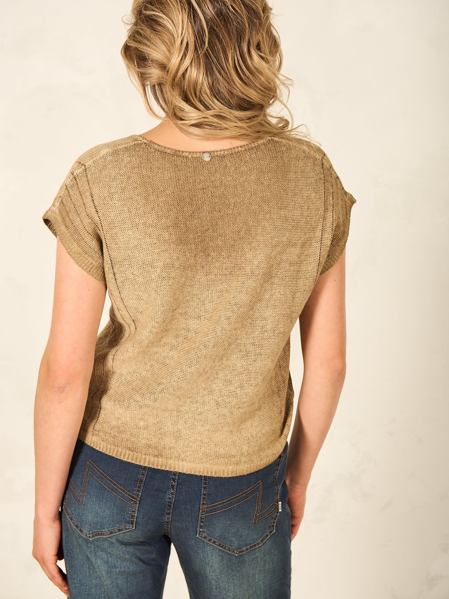 Strickpullover mit Leinen