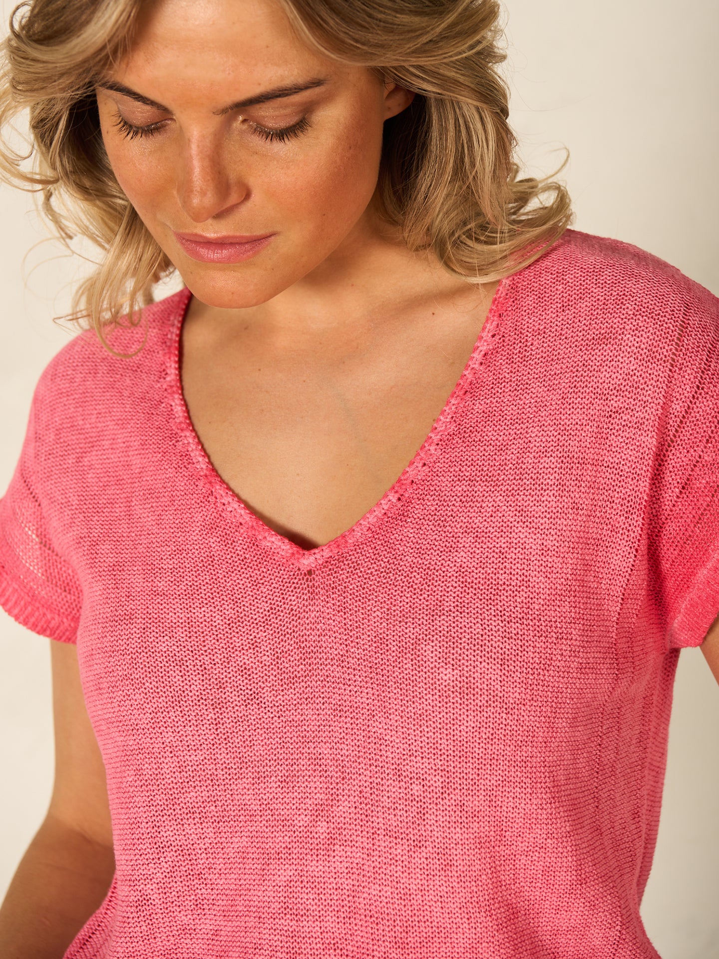 Strickpullover mit Leinen
