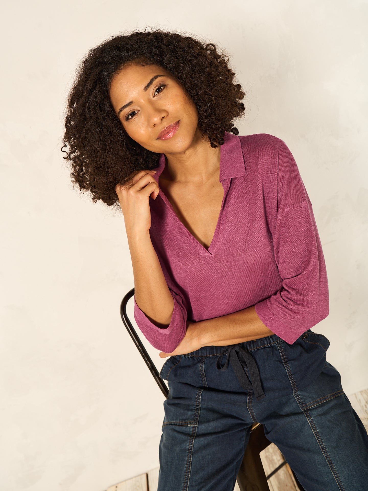 Leinenpullover